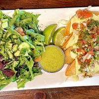 Crispy potato tacos w/ house salad  at O'cado in Sherman Oaks