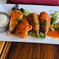 Buffalo wings with aoli at O'cado in Sherman Oaks
