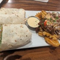Chickun Shawarma Wrap with Chilli Cheese Fries at O'cado in Sherman Oaks