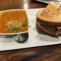 Grilled chz & tomato bisque (not very good 😞)  at O'cado in Sherman Oaks