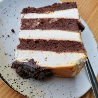 Chocolate cake at Orteá - Vegan Collective in Lisbon