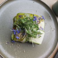 Almoço tiras de courgete at Orteá - Vegan Collective in Lisbon