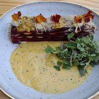 Abysmo main dish - 13€ - tasty, but small portion at Orteá - Vegan Collective in Lisbon