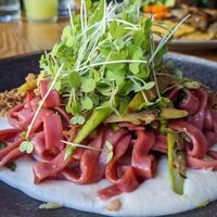 Beet tagliatelle at Orteá - Vegan Collective in Lisbon
