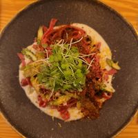 Beet tagliatelle at Orteá - Vegan Collective in Lisbon