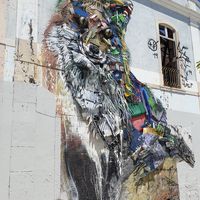 Bordalo' Raposa at Orteá - Vegan Collective in Lisbon