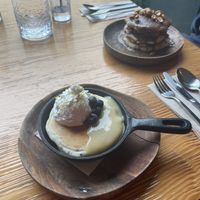 Lemon and blueberry pancakes   at Orteá - Vegan Collective in Lisbon