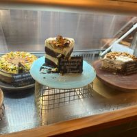 Loads of choice (these are in addition to desserts on the menu) at Orteá - Vegan Collective in Lisbon