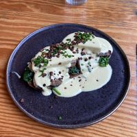 Tofu benedict toast  at Orteá - Vegan Collective in Lisbon