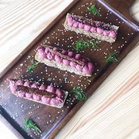 Hummus and tempeh bruschetta  at Orteá - Vegan Collective in Lisbon
