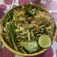 Vegan pad thai!!!   at The Family Restaurant in Bangkok