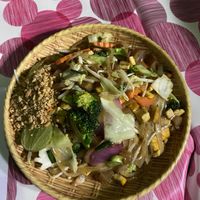 Vegan pad thai  at The Family Restaurant in Bangkok