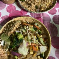 Vegan pad thai  at The Family Restaurant in Bangkok