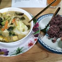 Veggie green curry 🍛 at The Family Restaurant in Bangkok