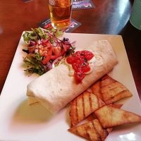Delicious spicy wrap with jack fruit.  at The Tyne Bar in Newcastle Upon Tyne