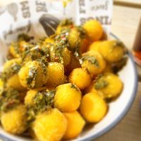 Pommes noisettes- fancy way of saying mashed potato balls fried! at The Tyne Bar in Newcastle Upon Tyne