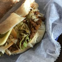 Torta with vegan chicken al pastor at Sabor of Mexico in Baytown