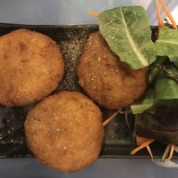 Aloo Tikki (vegan) at Shanti Taste of India in Roslindale