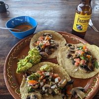 Mushroom tacos at Alma y Manny  in Todos Santos