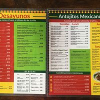 Menu at Alma y Manny  in Todos Santos