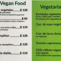 Menu at Alma y Manny  in Todos Santos