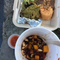 Ceviche de hongos and Chile relleno  at Alma y Manny  in Todos Santos