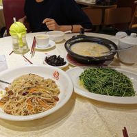 Simple veggies, rice noodles and congee at Gaia Veggie Shop - Pioneer Centre in Kowloon