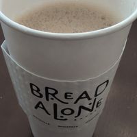 Chai latte with oat milk at Bread Alone Bakery in Woodstock