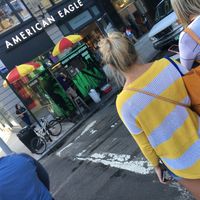 This gives you an idea what the cart looks like, taken from Union Sq. park across the street. at Green Gorilla Kitchen - Food Cart in New City