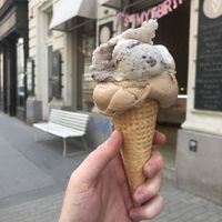 Hazelnut and cookie  at Veganista Ice Cream VI in Vienna