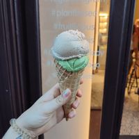Hazelnut and matcha at Veganista Ice Cream VI in Vienna