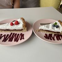 Tarta owocowa. 18 zł each at Cakester Cafe in Krakow