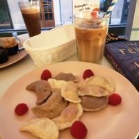 Sweet pierogi at Cakester Cafe in Krakow