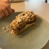 apple pie with pudding inside  at Cakester Cafe in Krakow