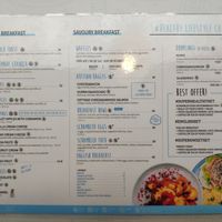 Menu at Cakester Cafe in Krakow