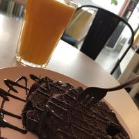 Banana cake at Cakester Cafe in Krakow