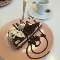 Vegan bounty cake at Cakester Cafe in Krakow