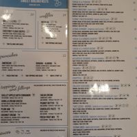Menu at Cakester Cafe in Krakow