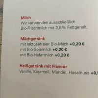 You have to pay 20 Cents für oat and soy milk  at Cafe Sehnsucht in Cologne