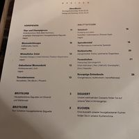 Menu  at Cafe Sehnsucht in Cologne