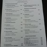Breakfast menu at Cafe Sehnsucht in Cologne