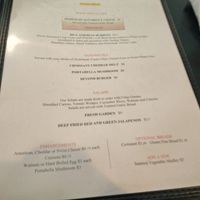 vegetarian menu with vegan options at The Market House in Galena