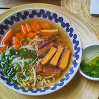 Pho soup at VegGo Bistro in Zilina