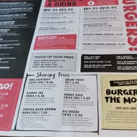 Menu at The Graduate in Sheffield