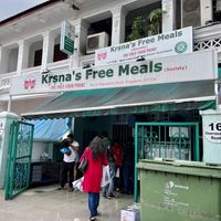 Outside of building   at Krsna's Free Meals in Central Singapore