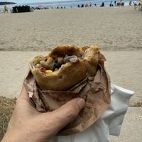 Vegan pasty (potato, onion, sweetcorn, etc)  at Gylly Beach Cafe in Falmouth