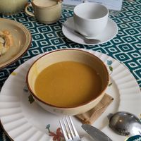 Lentil soup (as side dish to the sandwich) at Bridge Cottage Cafe in Poolewe