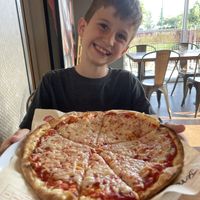One happy vegan kid!  at Mod Pizza in Westminster
