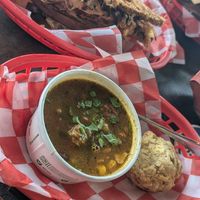 Rueben and soup at Off the Wagon in Brookings