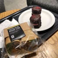 Vegan cake & sandwich  at NCE - Starbucks - T1 in Nice